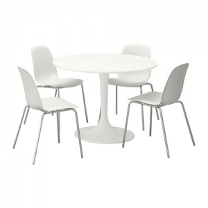 이케아 구매대행 이케몰,IKEA 이케아 DOCKSTA / LEIFARNE 테이블+의자4, 화이트 (591.839.41),IKEA