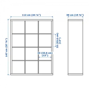 이케아 구매대행 이케몰,이케아 KALLAX 칼락스 선반유닛, 블랙브라운 112x147 cm (004.099.37),IKEA