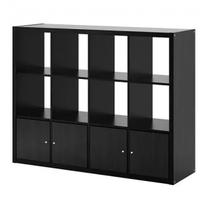 이케아 구매대행 이케몰,이케아 KALLAX 칼락스 선반장+인서트4, 블랙브라운 147x112 cm (992.782.54),IKEA