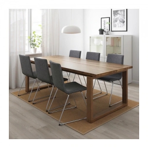이케아 구매대행 이케몰,이케아 MÖRBYLÅNGA 뫼르뷜롱아 테이블, 참나무무늬목 브라운스테인 220x100cm (803.658.02),IKEA