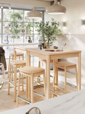 이케아 구매대행 이케몰,이케아 RÖNNINGE 뢴닝에 바테이블, 자작나무, 75x75 cm (105.112.32),IKEA