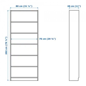 이케아 구매대행 이케몰,이케아 BILLY 빌리 책장, 화이트스테인 참나무 무늬목 (704.042.53),IKEA