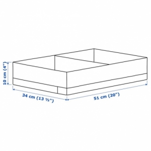 이케아 구매대행 이케몰,이케아 STUK 스투크 칸막이정리함, 화이트, 34x51x10 cm (104.744.42),IKEA