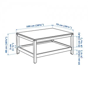 이케아 구매대행 이케몰,이케아 HAVSTA 하브스타 커피테이블, 화이트 100x75 cm (904.042.66),IKEA