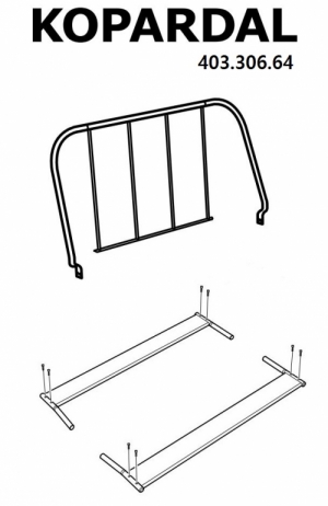 이케아 구매대행 이케몰,이케아 KOPARDAL 코파르달 침대헤드/발판, 그레이, 120 cm (403.306.64),IKEA