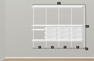 이케아 구매대행 이케몰,이케아 BOAXEL 보악셀 콤비네이션 245x40x201 cm,IKEA