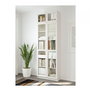 이케아 구매대행 이케몰,이케아 BILLY 빌리 / OXBERG 옥스베리 책장, 화이트, 80x30x237 cm (392.177.15),IKEA