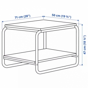 이케아 구매대행 이케몰,이케아 BAGGBODA 바그보다 보조테이블, 화이트, 71x50 cm (605.708.27),IKEA
